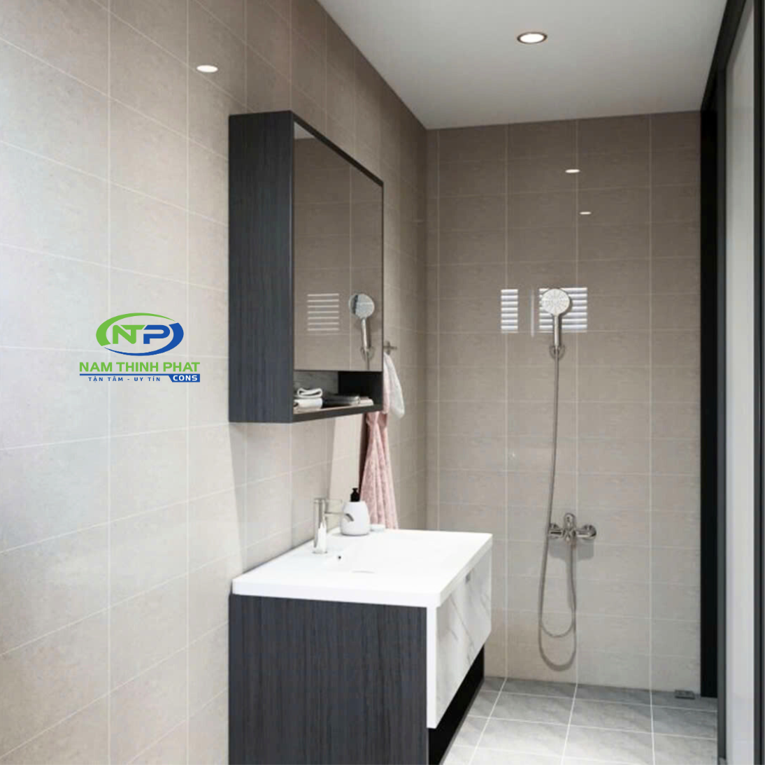 Không gian nội thất nhà vệ sinh