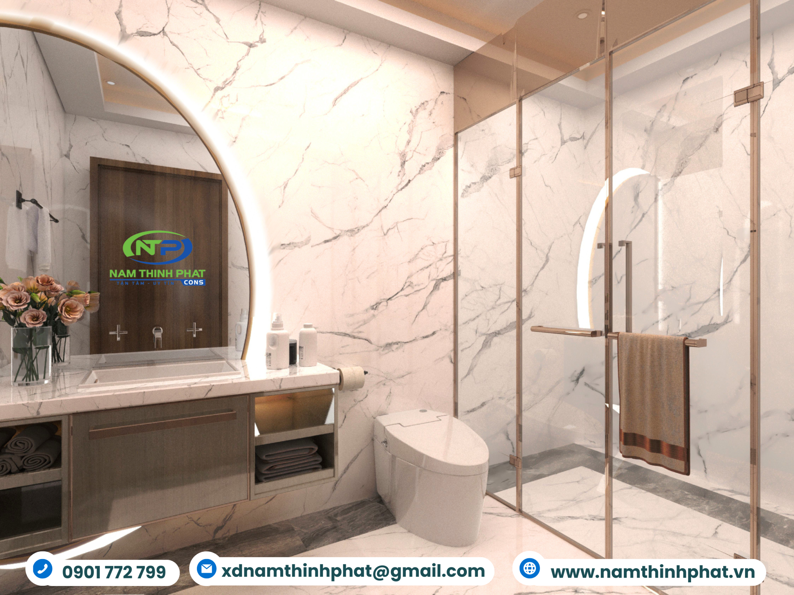 Không gian bên trong nhà vệ sinh