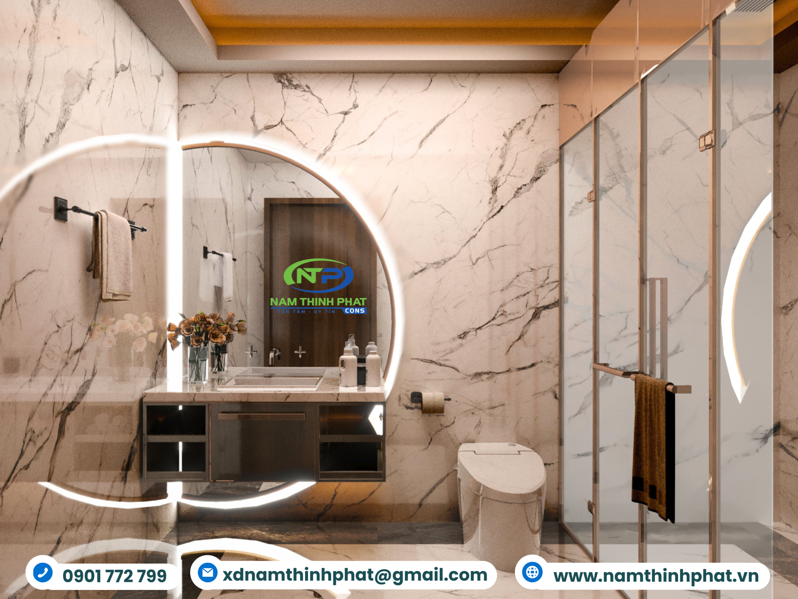 Không gian bên trong nhà vệ sinh