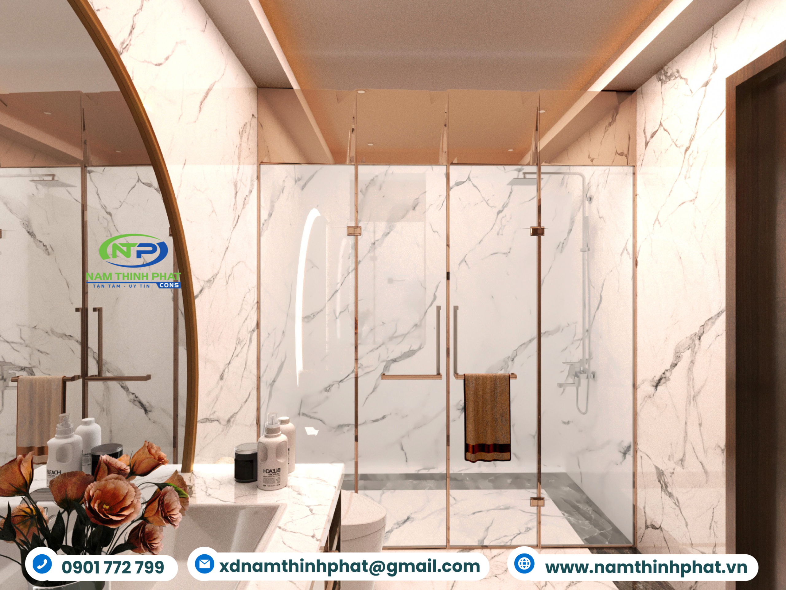 Không gian bên trong nhà vệ sinh