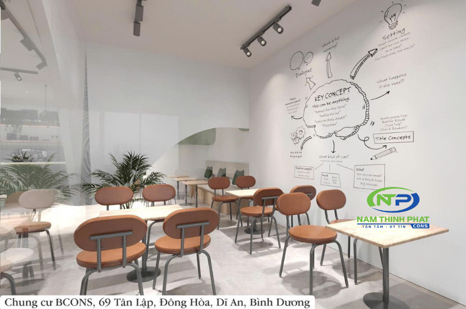 Nam Thịnh Phát Thiết Kế Nội Thất Coffee Way - Làng Đại Học: Không Gian Sáng Tạo và Hiện Đại