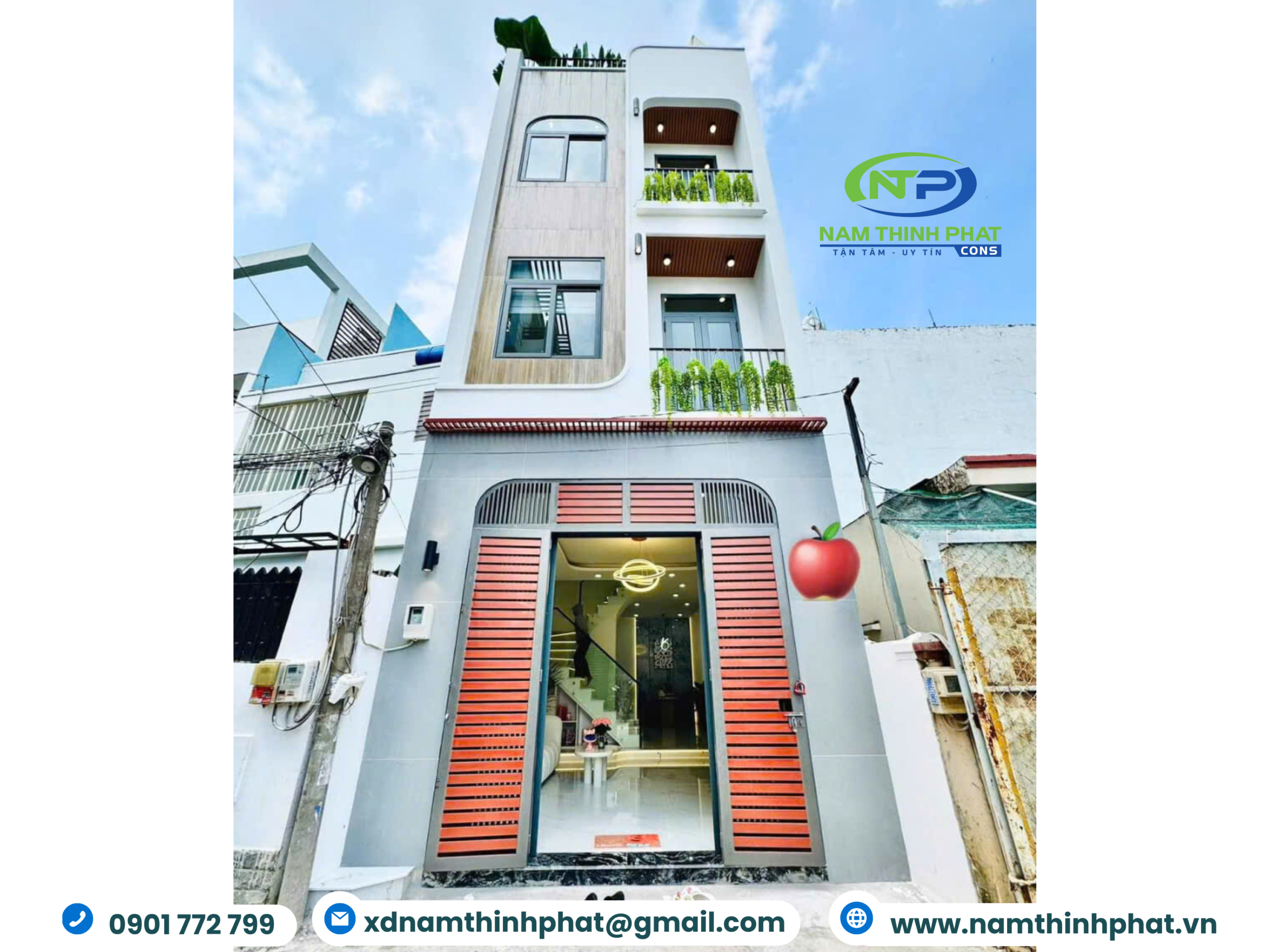 Nam Thịnh Phát Thiết Kế Thị Công Nội Thất Nhà Phố Mang Hơi Thở Phong Cách Địa Trung Hải 