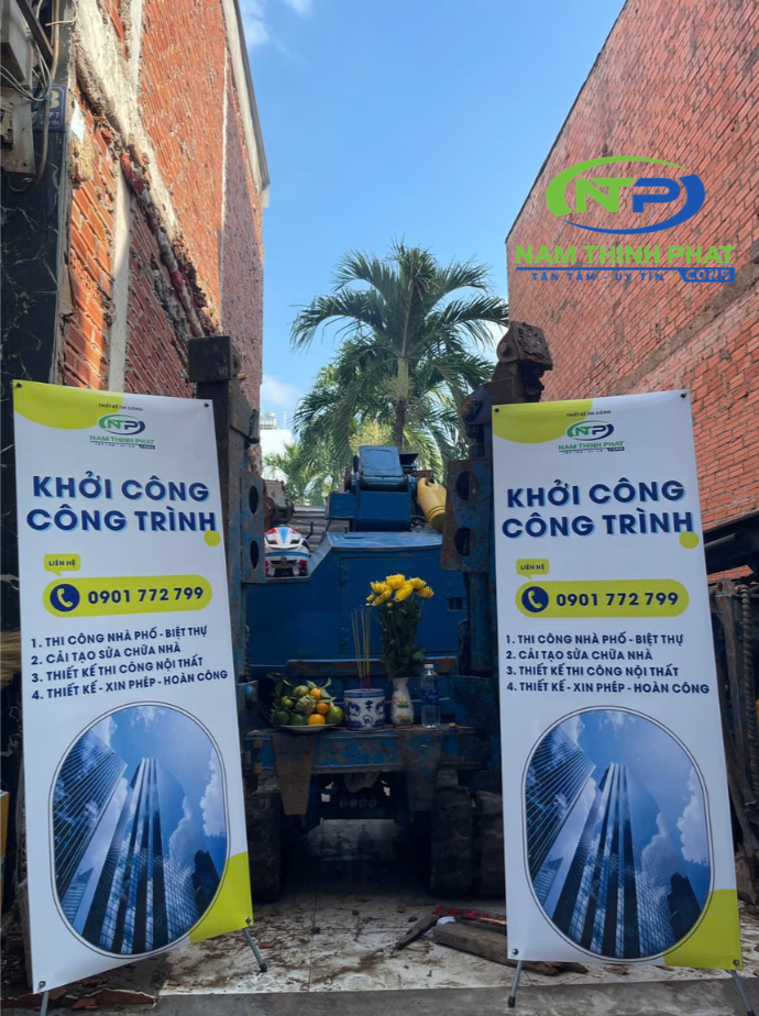 Công trình xây dựng 3 tầng nhà cô Xứng ở Bình Tân - TP.HCM