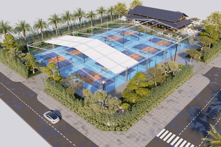 thi công sân pickleball