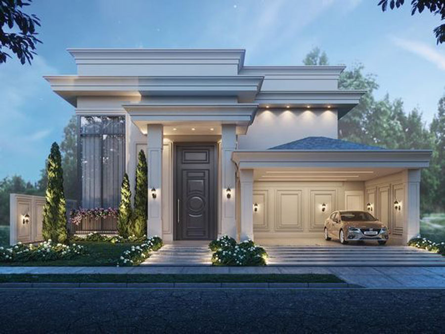 Mẫu nhà cấp 4 mái bằng