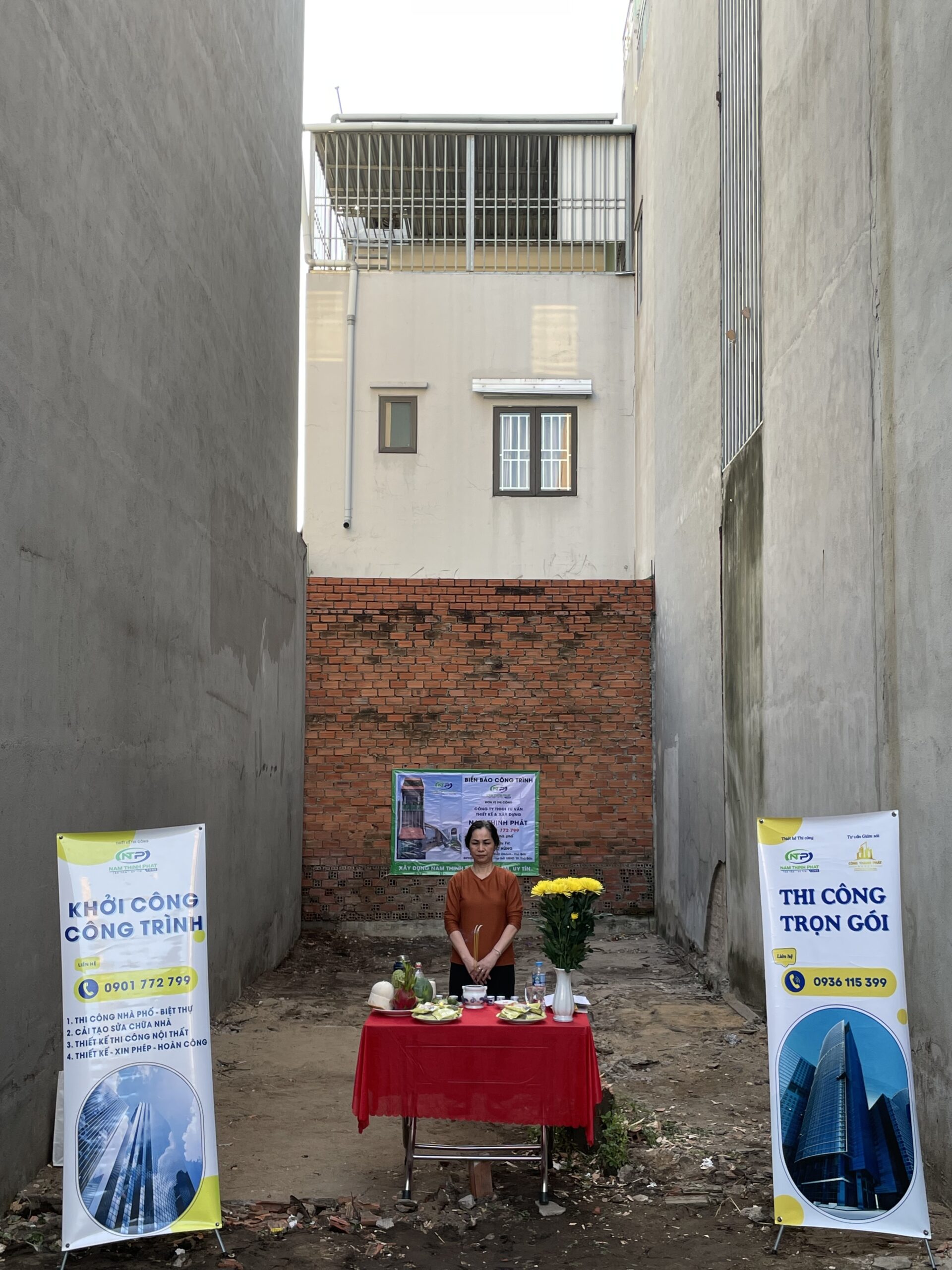 khởi công xây dựng nhà phố