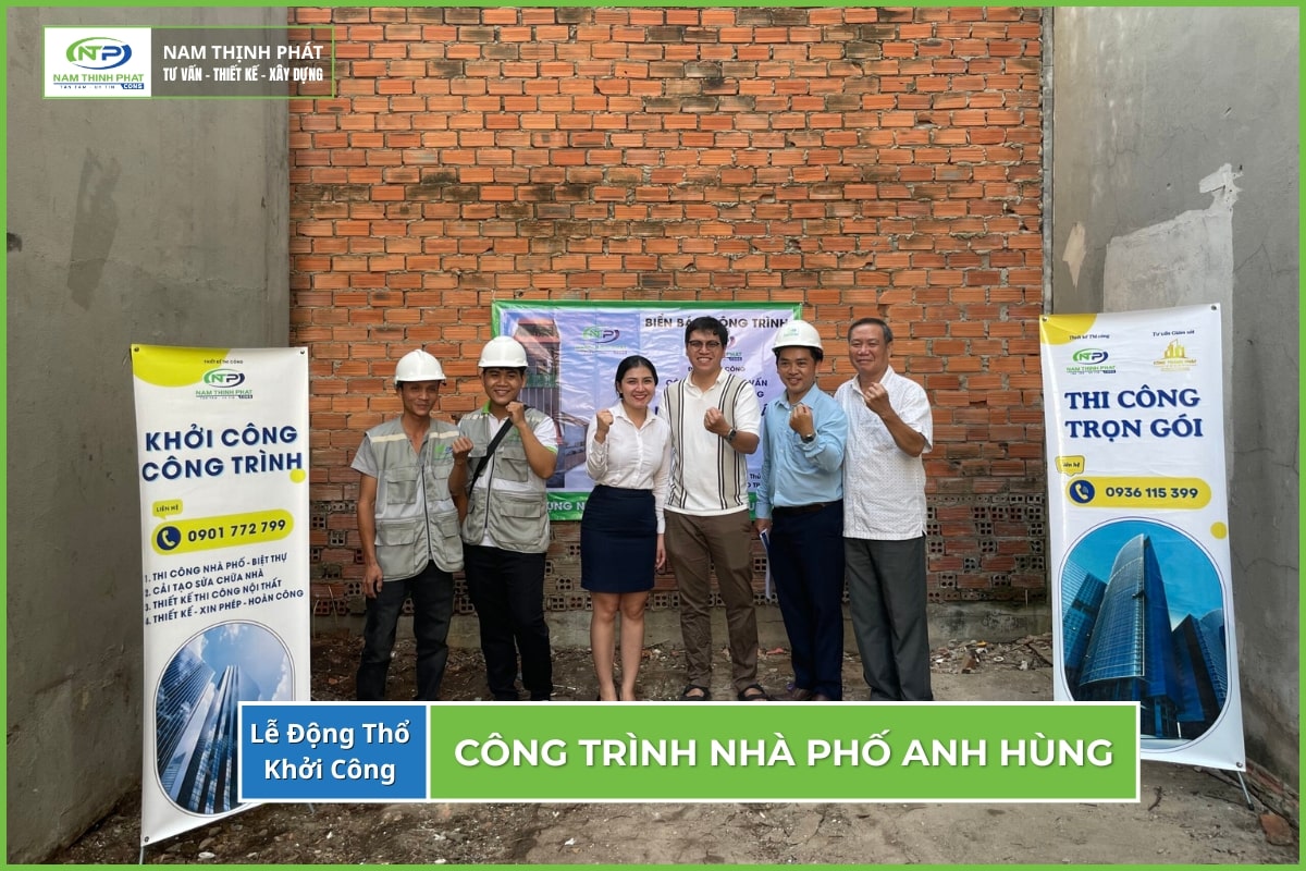 khởi công xây dựng nhà phố