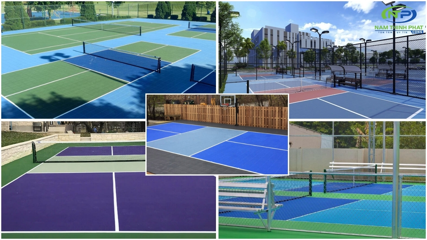 thiết kế thi công sân pickleball