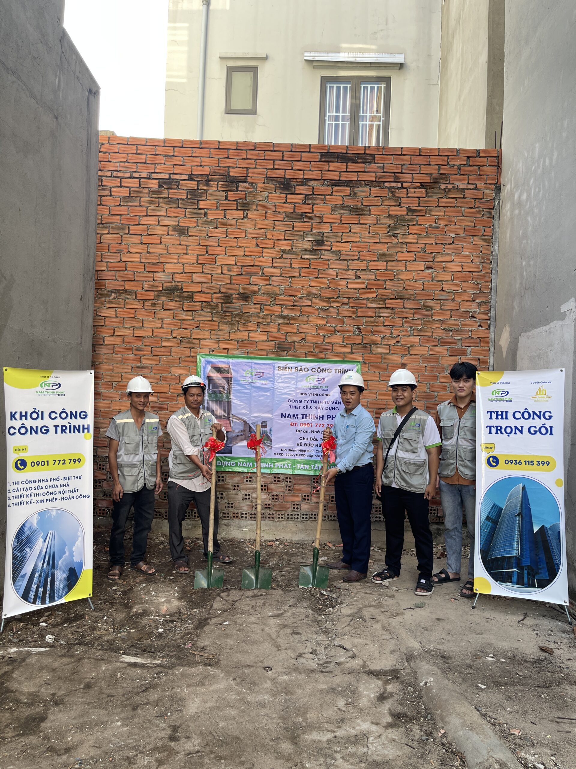 khởi công xây dựng nhà phố