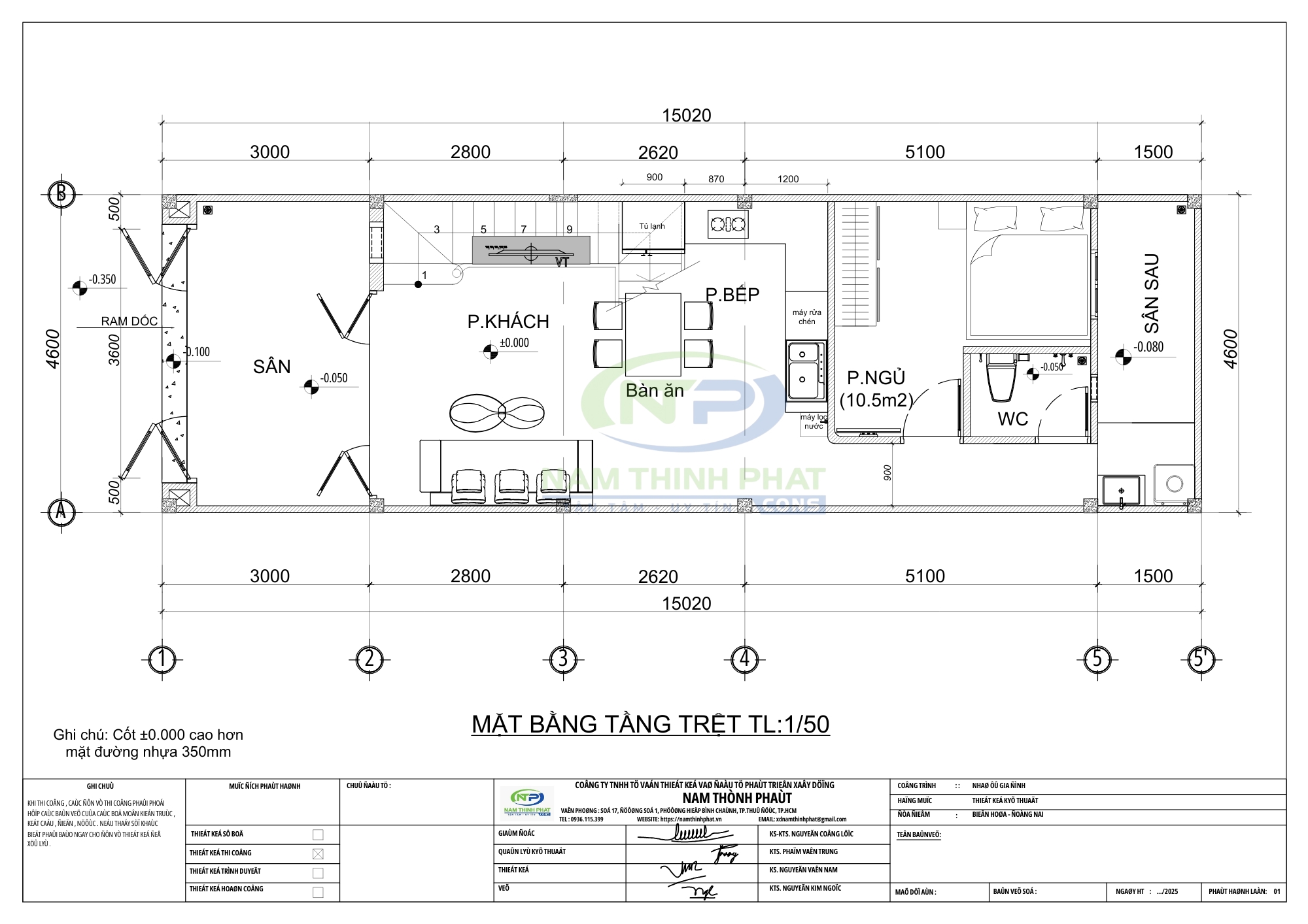 thi công nhà 1 trệt 1 lầu biên hòa