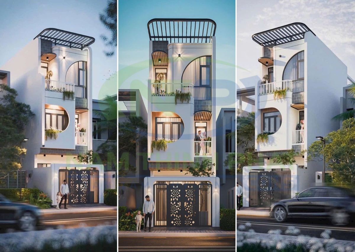 thi công trọn gói nhà 1 trệt 2 lầu