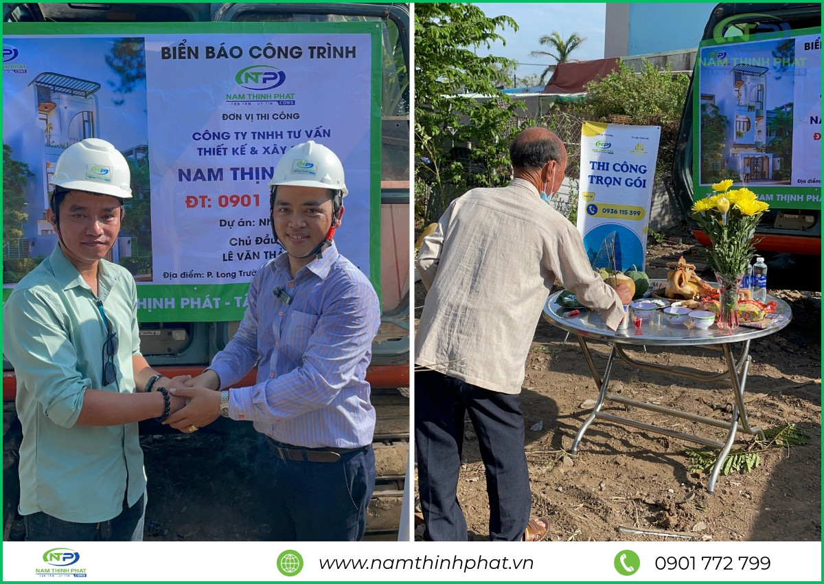 thi công trọn gói nhà 1 trệt 2 lầu