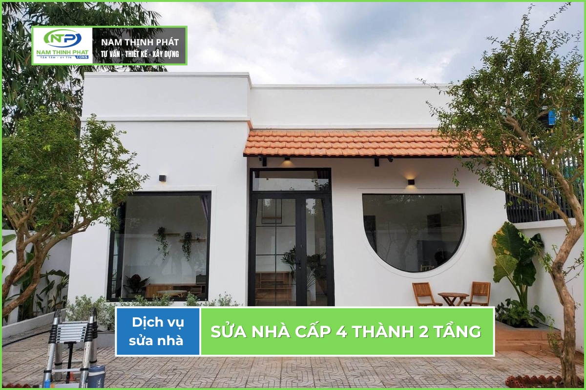 sửa nhà cấp 4 thành 2 tầng
