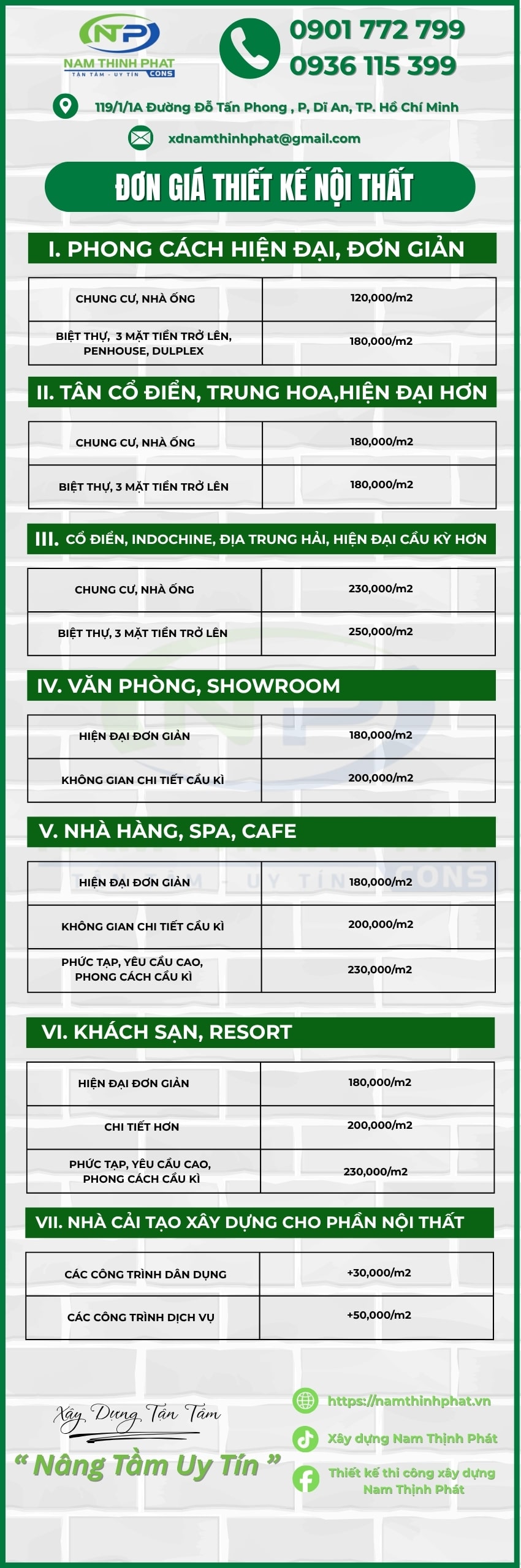 thiết kế thi công nội thất