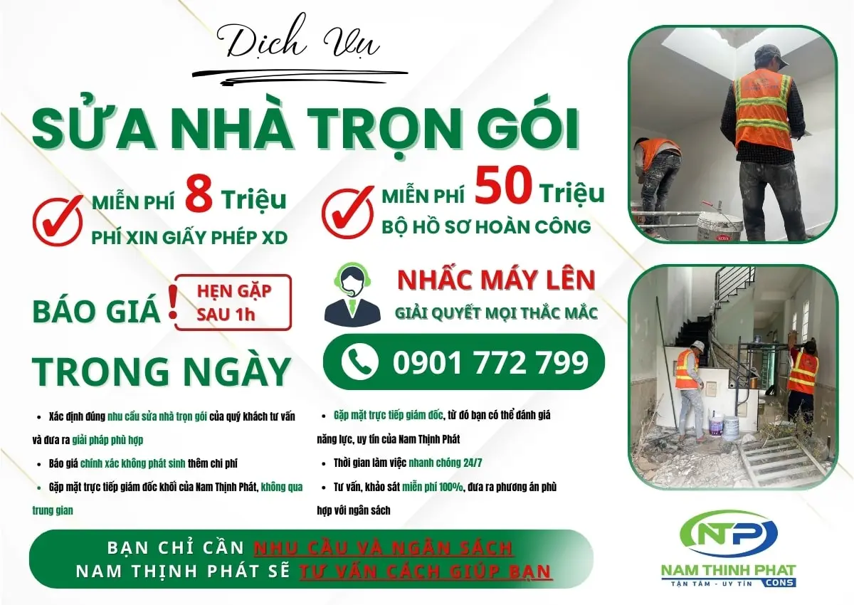 nhận sửa chữa nhà nhỏ