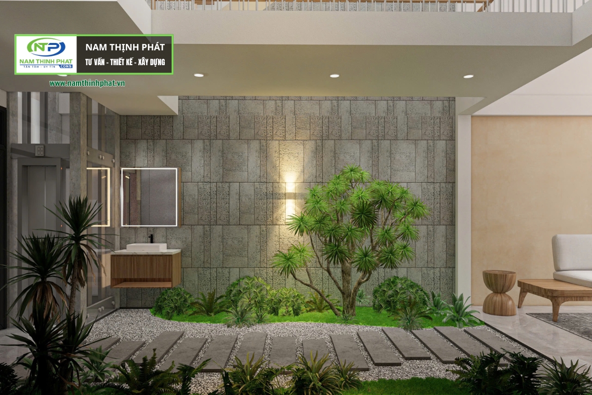 nhà 3 tầng hòa hợp với thiên nhiên