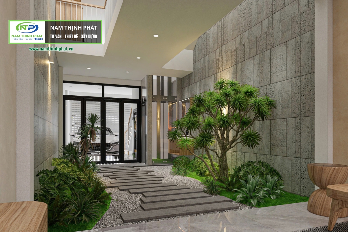 nhà 3 tầng hòa hợp với thiên nhiên