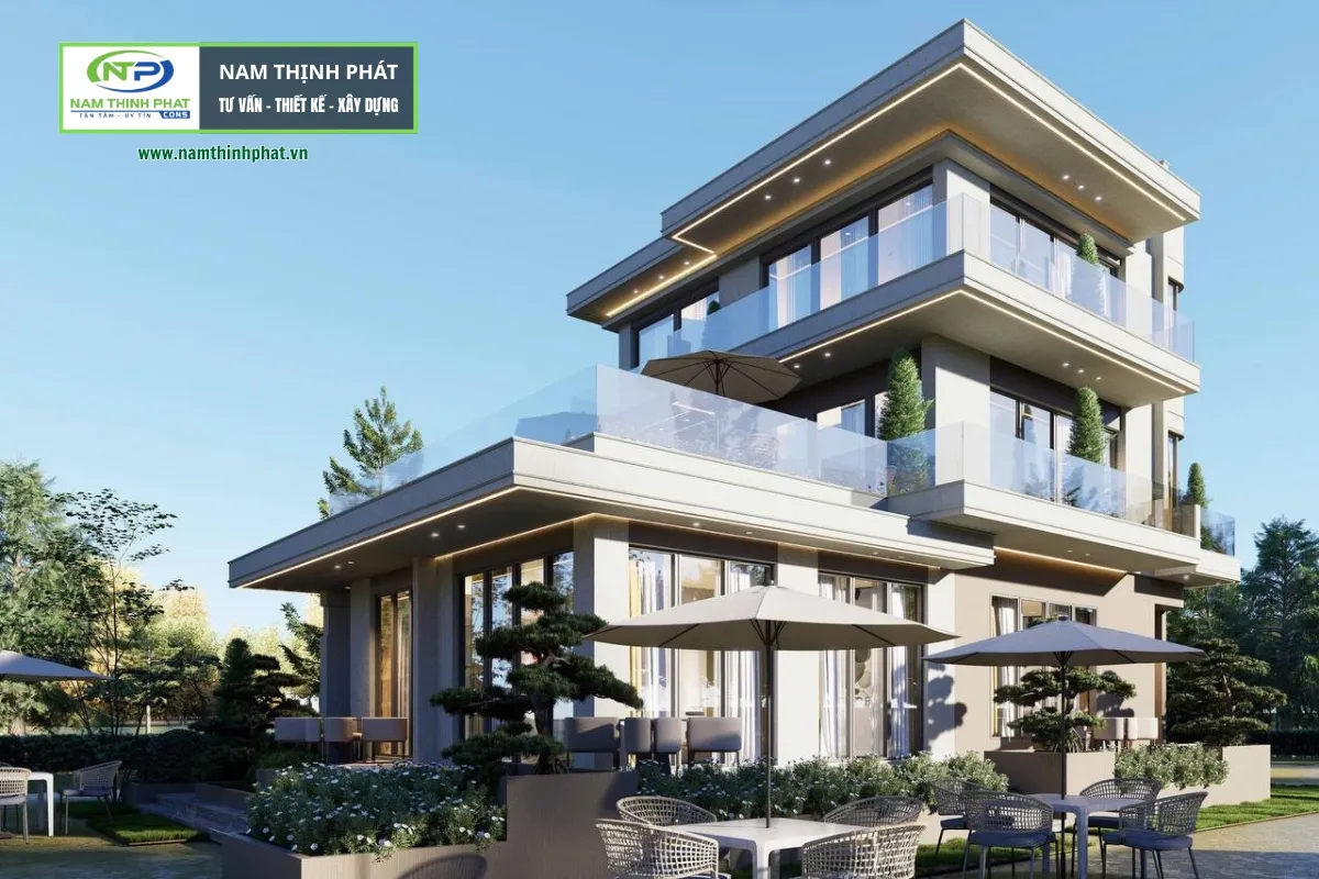 biệt thự vườn 2 tầng hiện đại