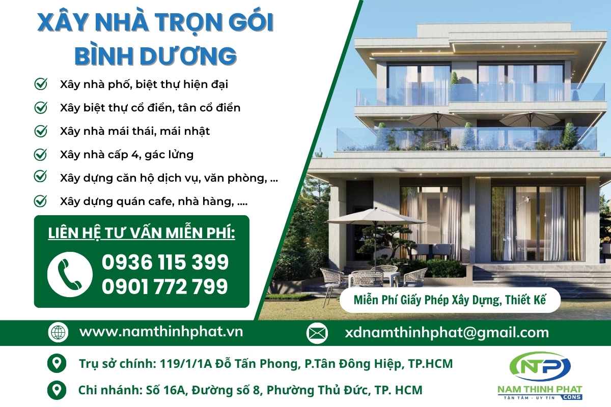 Xây nhà trọn gói Bình Dương