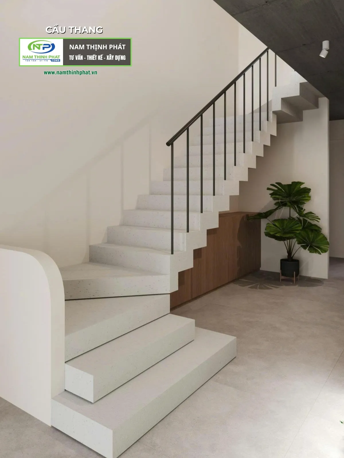 nhà phố 2 tầng tối giản