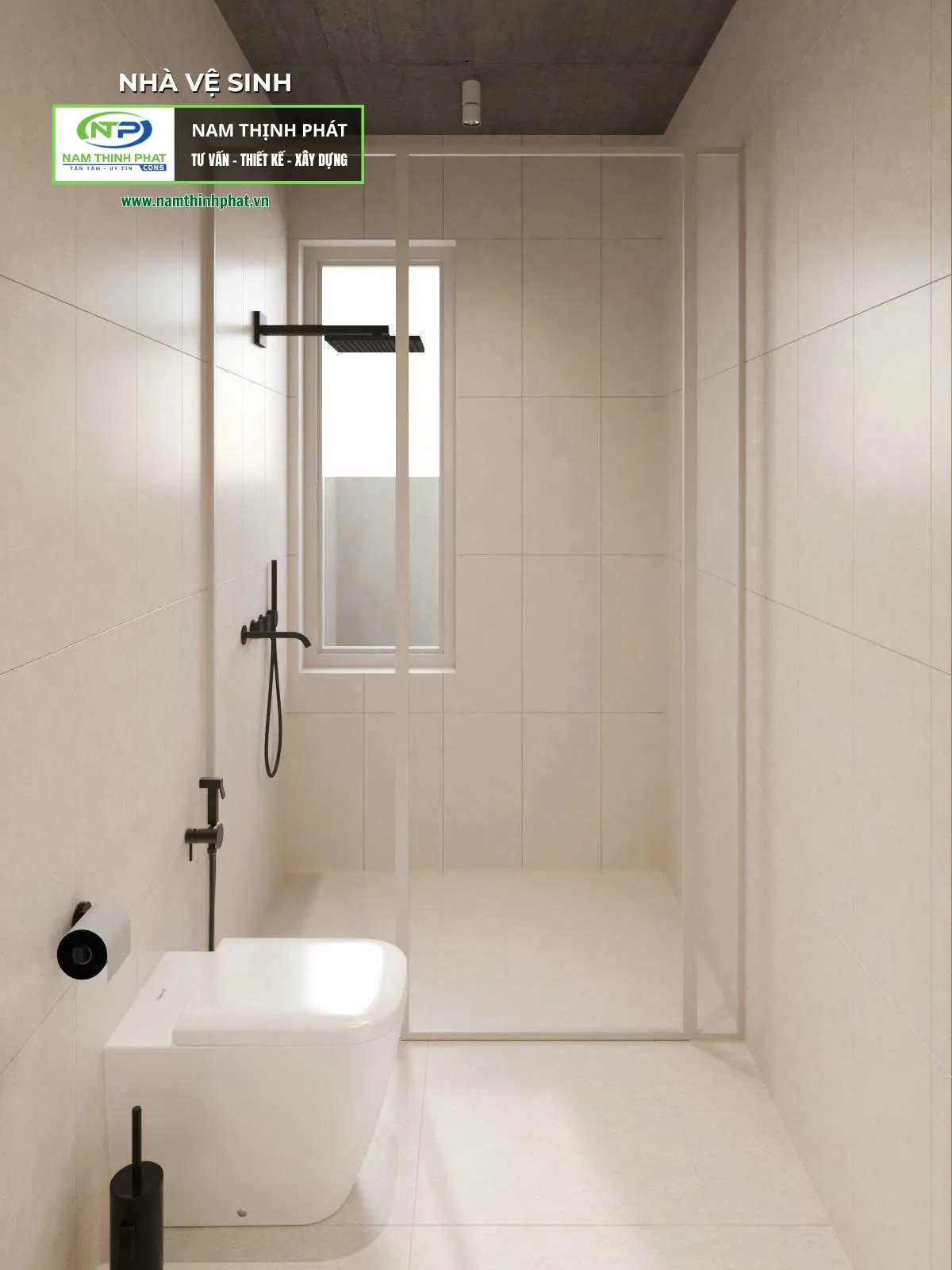 nhà phố 2 tầng tối giản