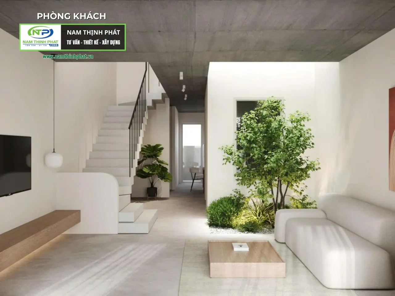 nhà phố 2 tầng tối giản