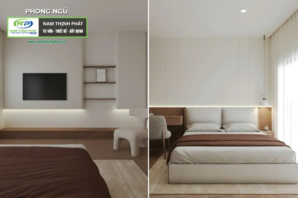 nhà phố 2 tầng tối giản